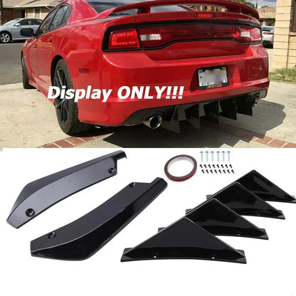 2010-2022 Rear Bumper Splitter + Diffuser Shark Fin Spoiler - Dodge Charger