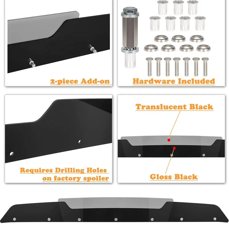 Wickerbill Spoiler - Dodge Challenger 2008-2014 SRT RT Hellcat Scat