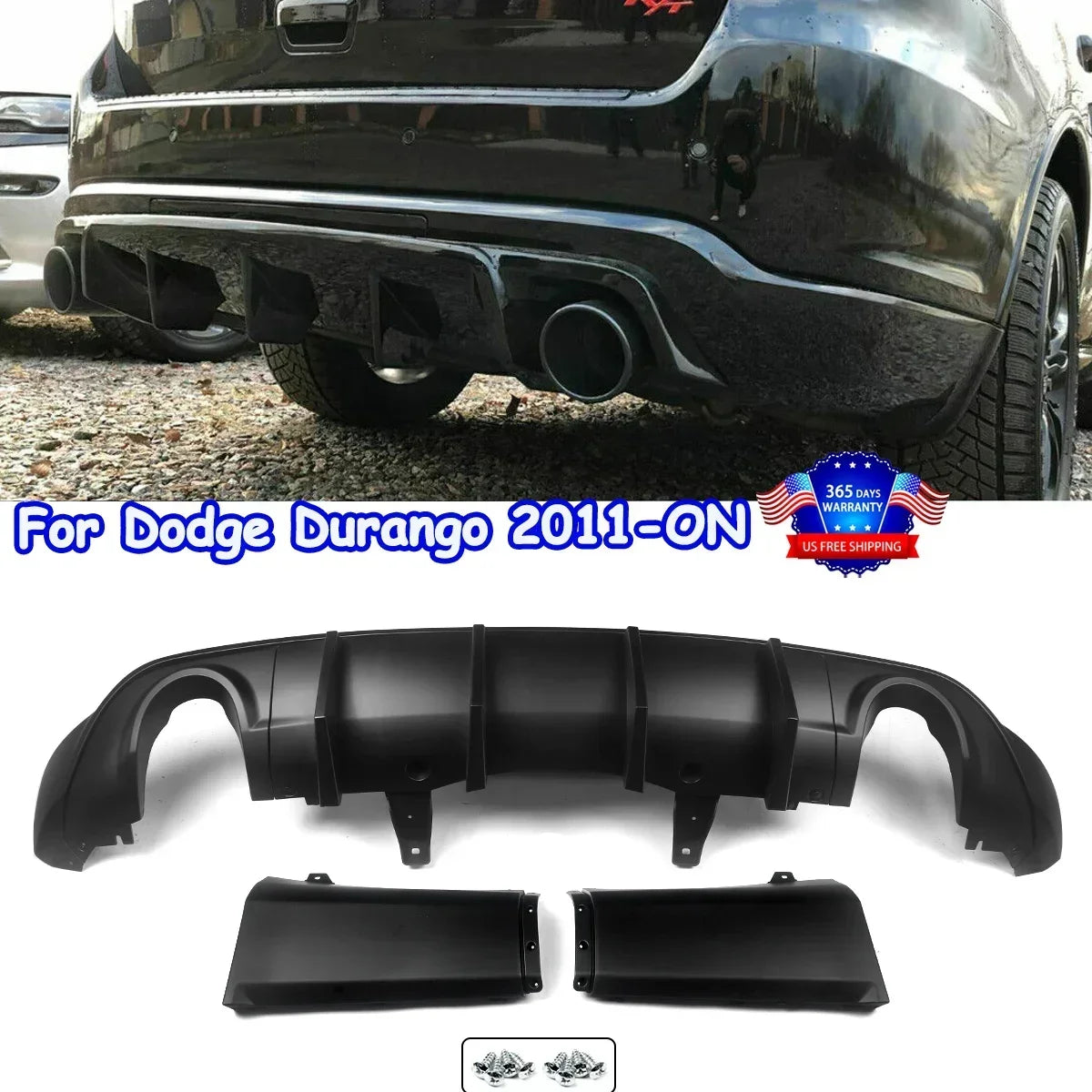 2011-2022 - Dodge Durango R/T SXT Dual Exhuast Rear Diffuser