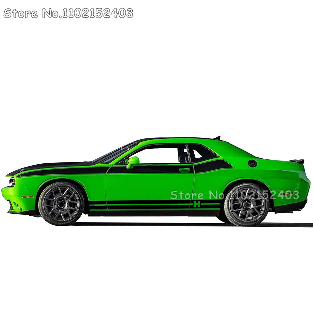 Side Skirt Stripes Vinyl Decal Stickers - Dodge Challenger