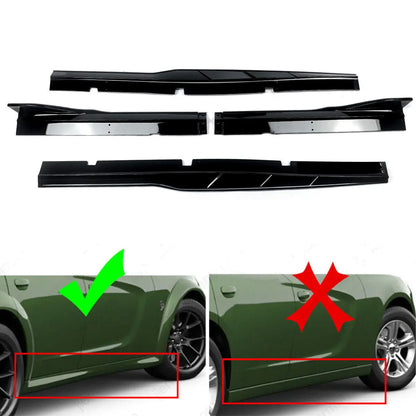 15-2022 - Dodge Charger Track Style Matte Black Side Skirt Rocker Panels