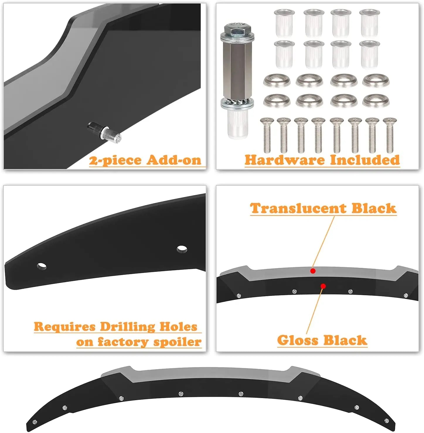 2015-2021 Rear Wicker Bill Venom V2 -Dodge Charger