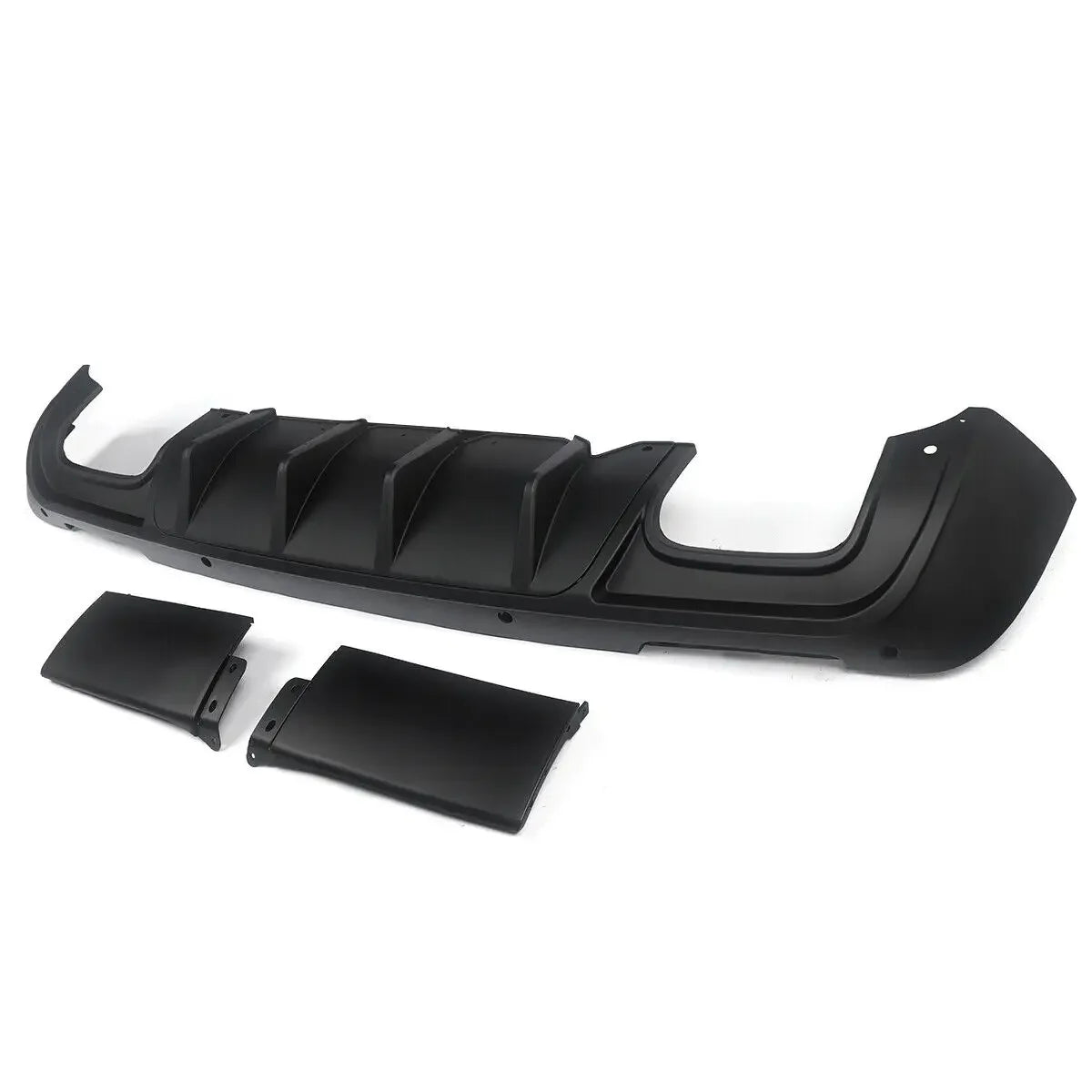 Dodge Challenger Shark Fins Rear Bumper Lip Diffuser - 2015-2023  Matte Black