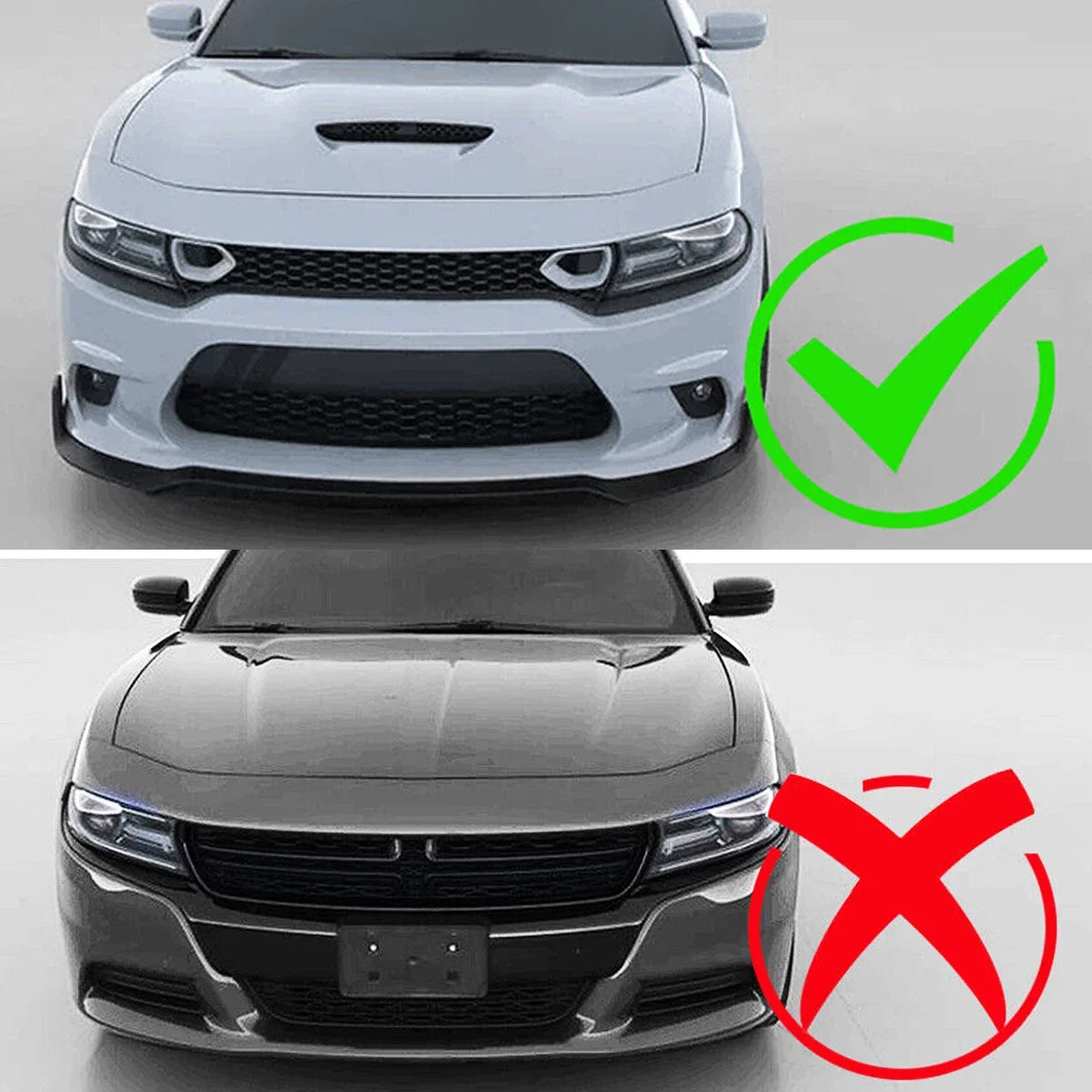 Front Spoiler Lip Splitter - 20+ Dodge Charger SRT Hellcat Widebody Unpainted