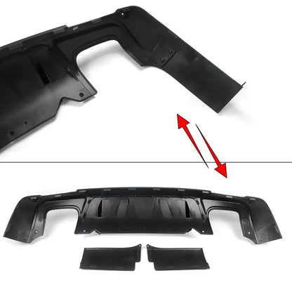 Dodge Challenger Shark Fins Rear Bumper Lip Diffuser - 2015-2023  Matte Black