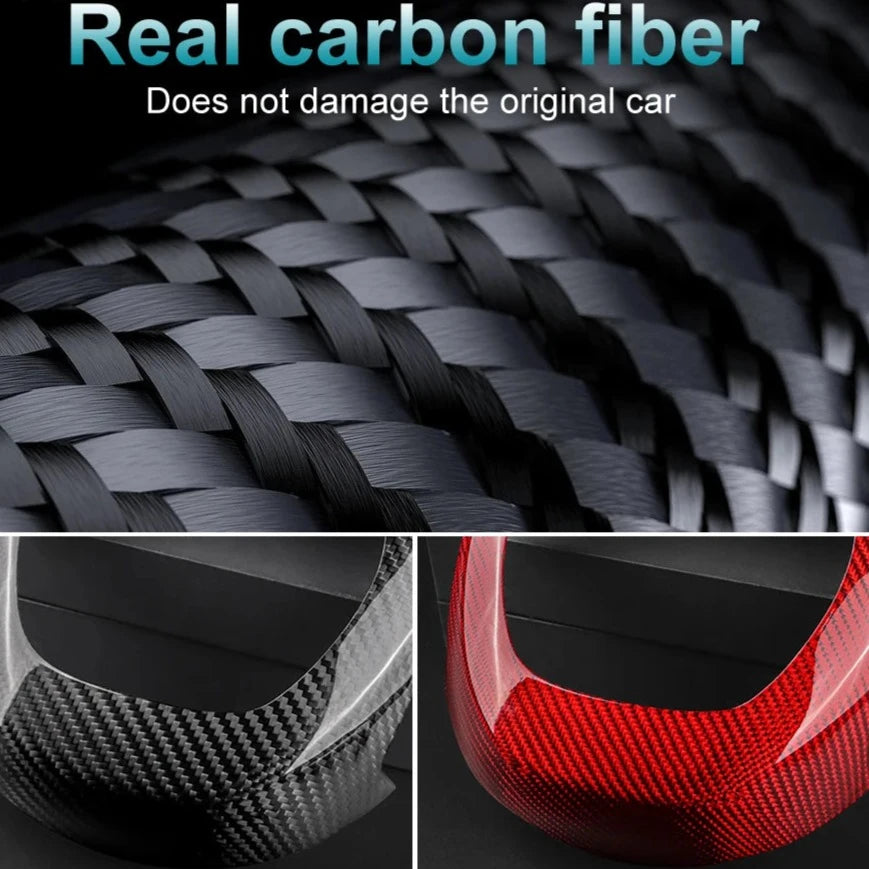 Carbon Fiber Steering Wheel Sticker