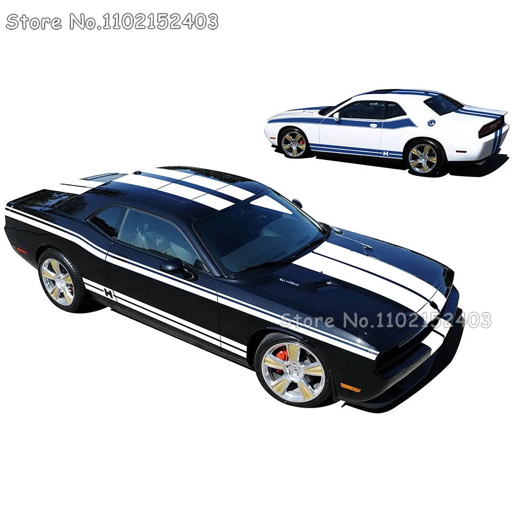 Side Skirt Stripes Vinyl Decal Stickers - Dodge Challenger