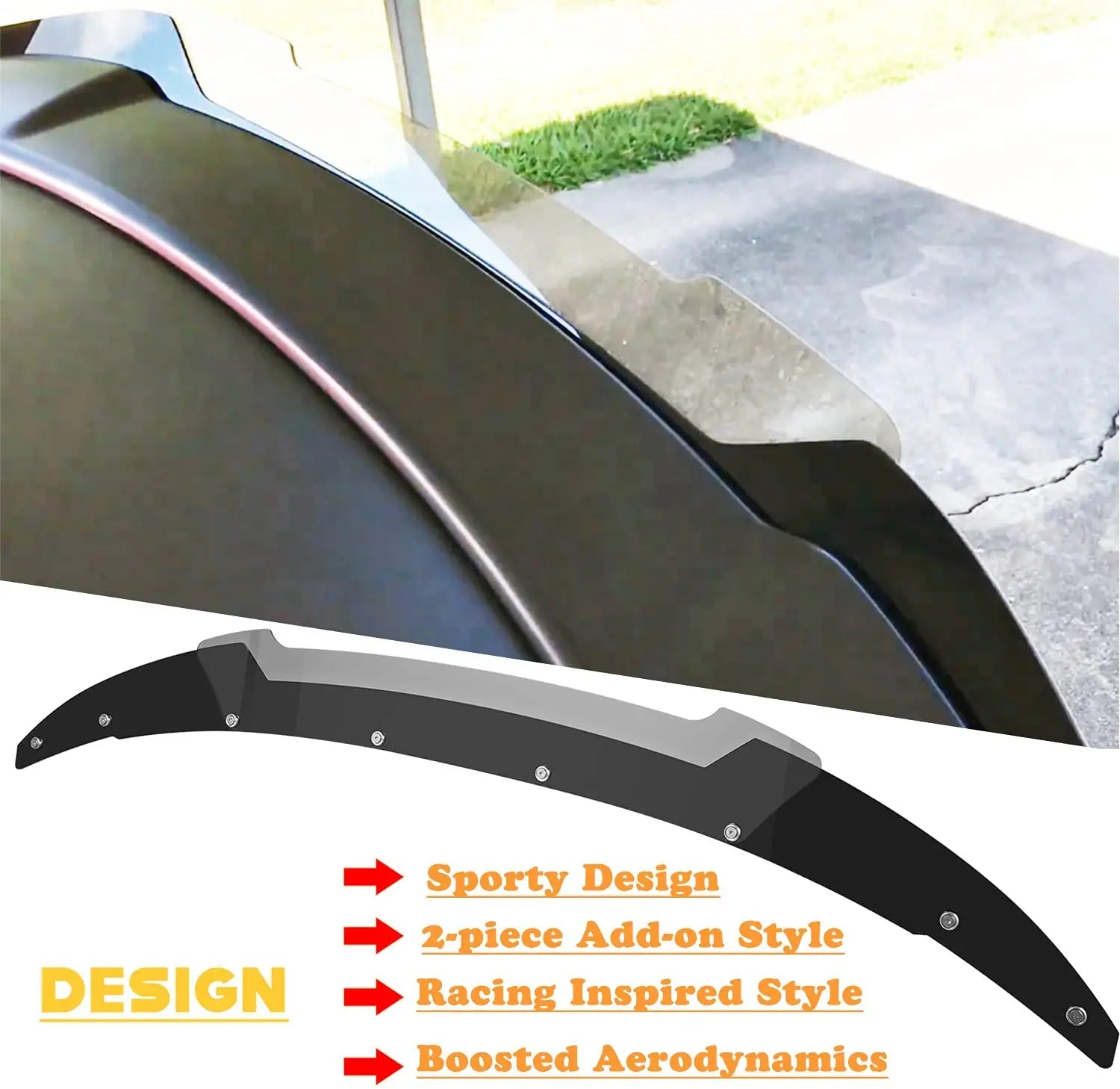 Rear Wickerbill Spoiler - Dodge Charger 2015-2021 SRT ScatPack Hellcat V2